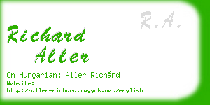 richard aller business card